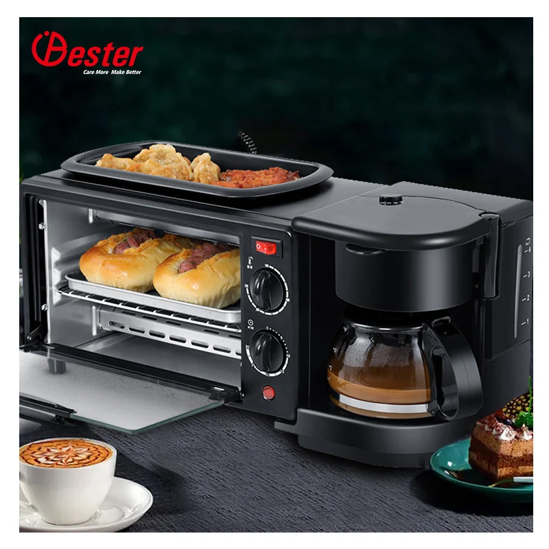 On Sale Sandwich Coffee Maker Frying Pan Electric Station Machine 3 in 1 Breakfast Maker