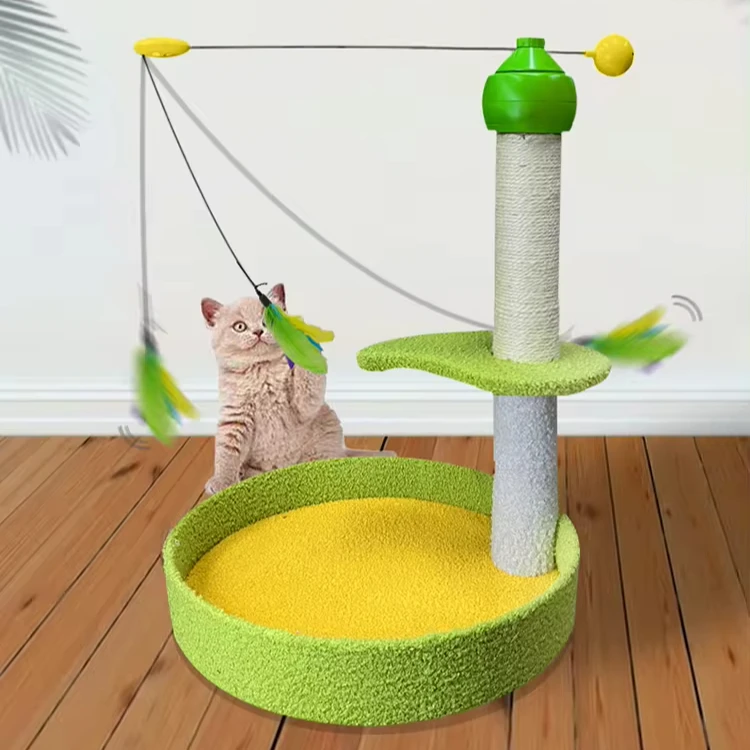 Interactive Automatic Cat Laser Toy Cat Climbing 360 Degree Turntable Plate Toy Self Rotating Auto Moving Kitten Toys