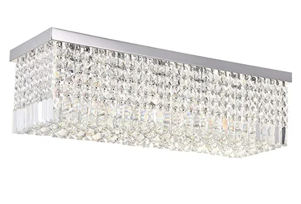 Design square ceiling light suspended modern light fancy clear crystal lighting chandeliers ceiling