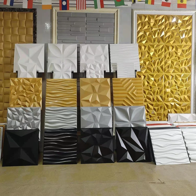 High Quality Easy to Install PVC Wall Paper Tiles Designs 3D Wall Art Feature Wall Panels for House Interi