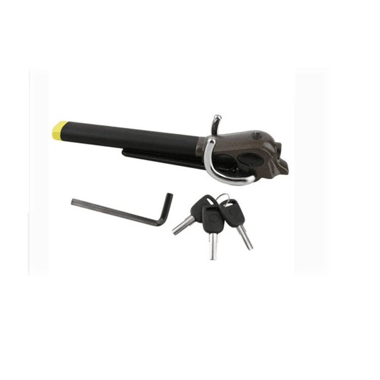 Hot selling foldable heavy duty 3-direction car vehicle steering wheel lock with 3 keys