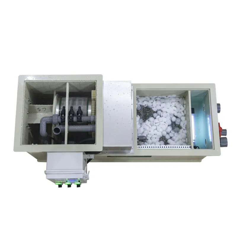 QihangRAS YCM-C5 5m3/h 200gal pond filter with uv lamp koi durm filter with bio filter for fish ponds