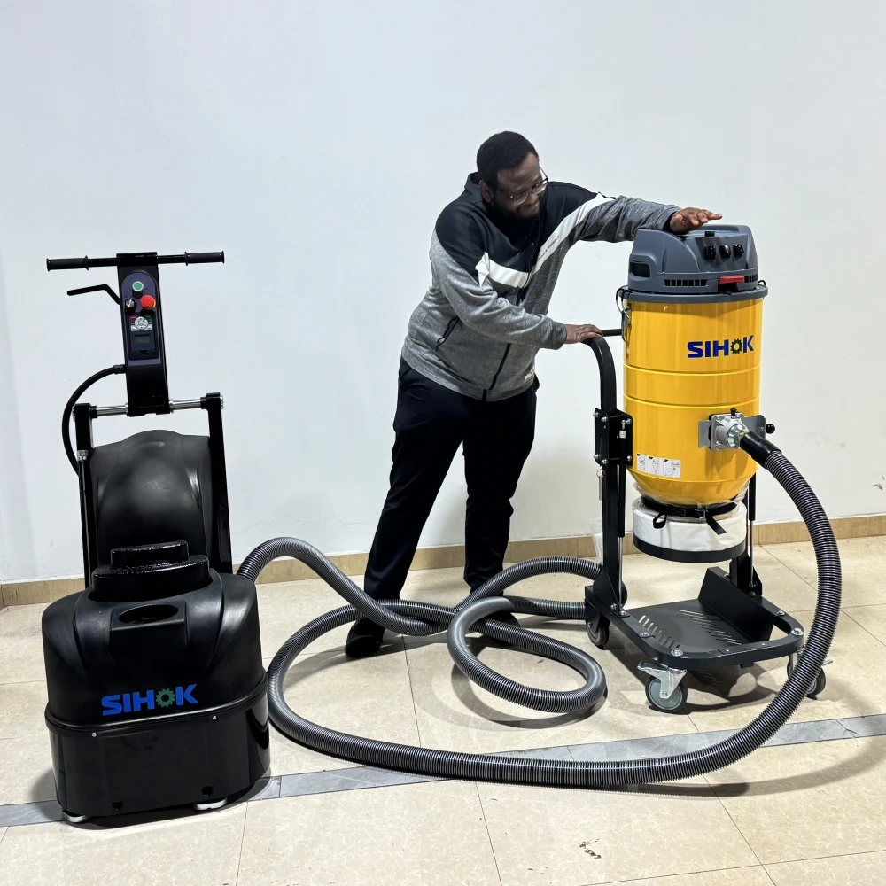 Factory Sale Diamond Disc Granite Terrazzo Concrete Floor Polishing Planetary Polisher Floor Concrete Grinder With Dust Vacuum