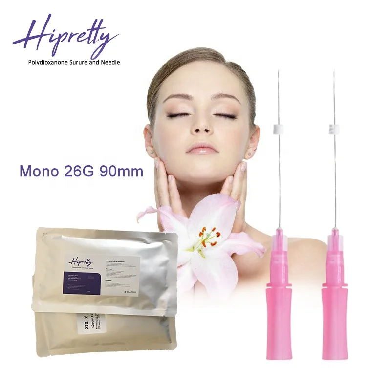 mono 26g 90mm Medical Disposable absorbable surgical suture needle polyglycolic acid &polydioxanone monofilament