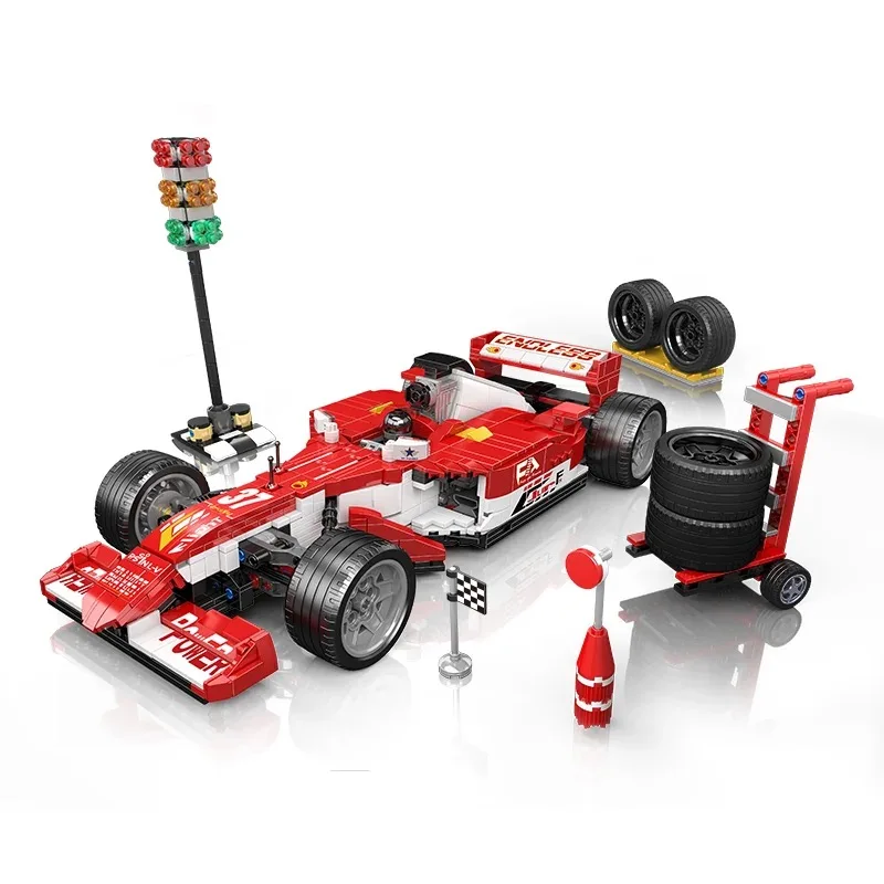 Mould King 10035 DIY Red F1 Sport Car Model Cars Building Blocks Model Car Building Blocks Sets Toy Build Blocks For Boys