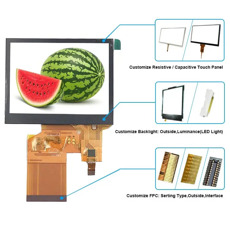 IPS SPI 240*240 1.54 inch Square LCD Module TFT Screen with CTP Capacitive Touch Panel ST7789V 15 Pin FPC LCD Display