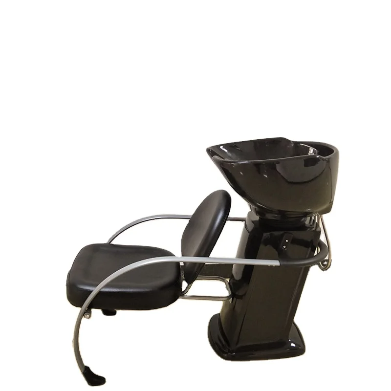Good Price Of New Design Set Beauty White Black Salon Hair Washing Chair And Sink Kit Shampoo Chairs