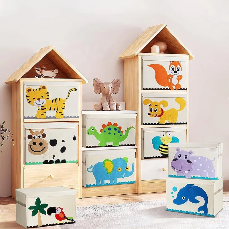 Hot Sale New Closet Organizers for Clothes Storage Foldable Storage Boxes with Lids Fabric Clothes Organizer with Handle