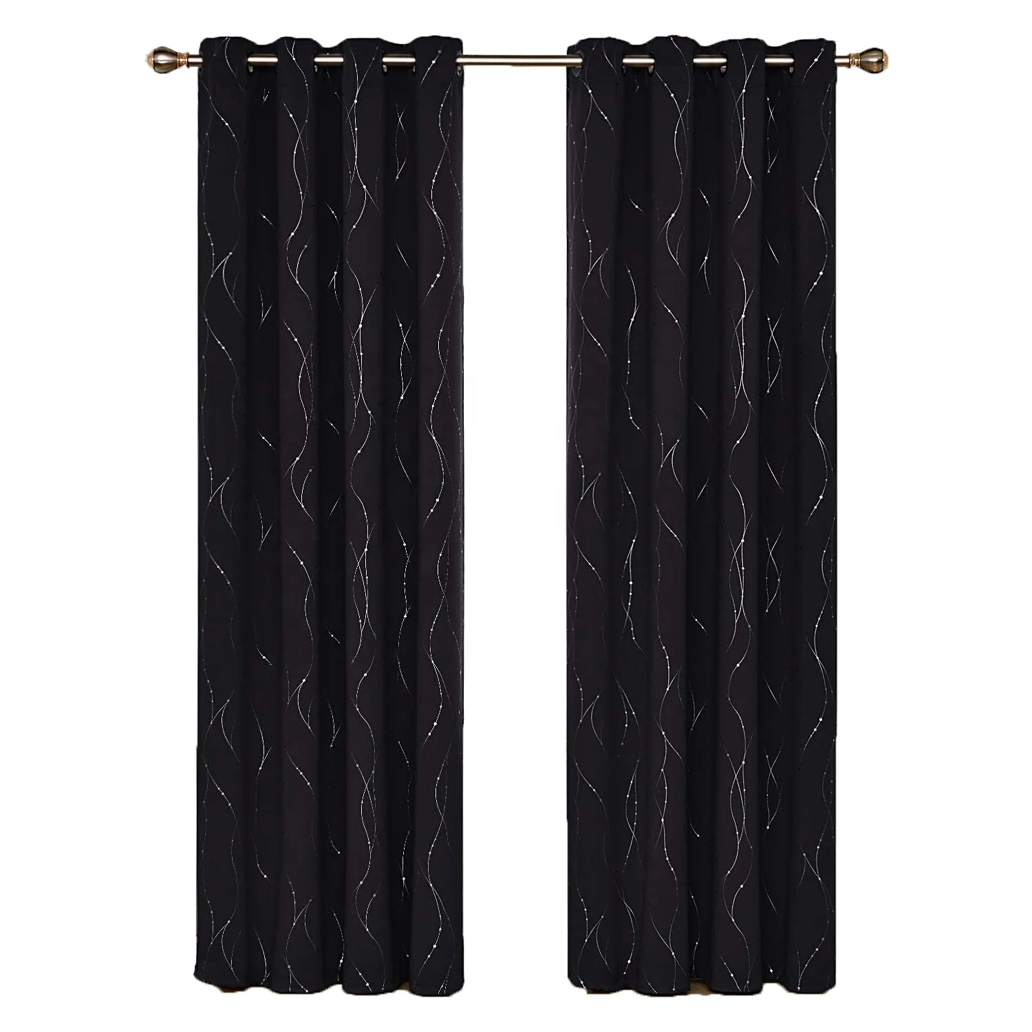 Затемняющие Люверсы с высоким затенением, занавески с узором в горошек, 80% полиэстер, затемняющие шторы для гостиной, спальни, минимальный заказ 100%