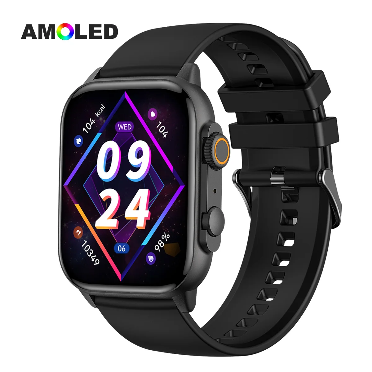 2024 AMOLED screen smart watch ultra style BT call password screen time recording blood pressure health smart watch