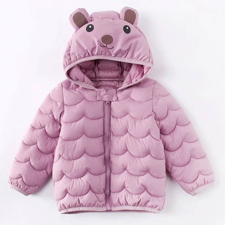 Зимние пуховики, розовое пузырьковое пальто с капюшоном, детские пуховики на заказ, куртки для девочек с капюшоном
