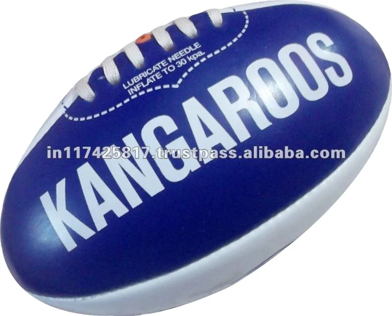 Australian rules football for training blue and white color balls rugby style balls
