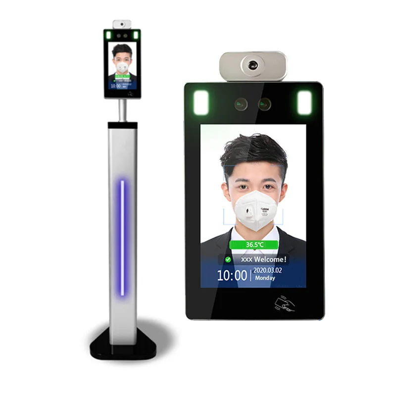 Интеллигентая (ый) 8 дюймов Распознавание лиц для измерения температуры тела системы контроля доступа с функцией распознавания система