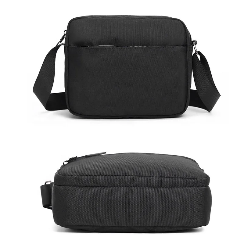 Custom Durable Nylon Oxford Lager Capacity Waterproof College Shoulder Bag Boys Crossbody Bag Male Messenger Bag for Men