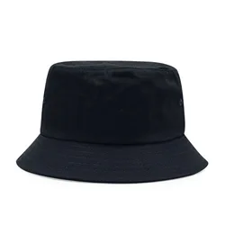 New Design Personalized Service Pure Color 100% Cotton Custom Logo Bucket Hat