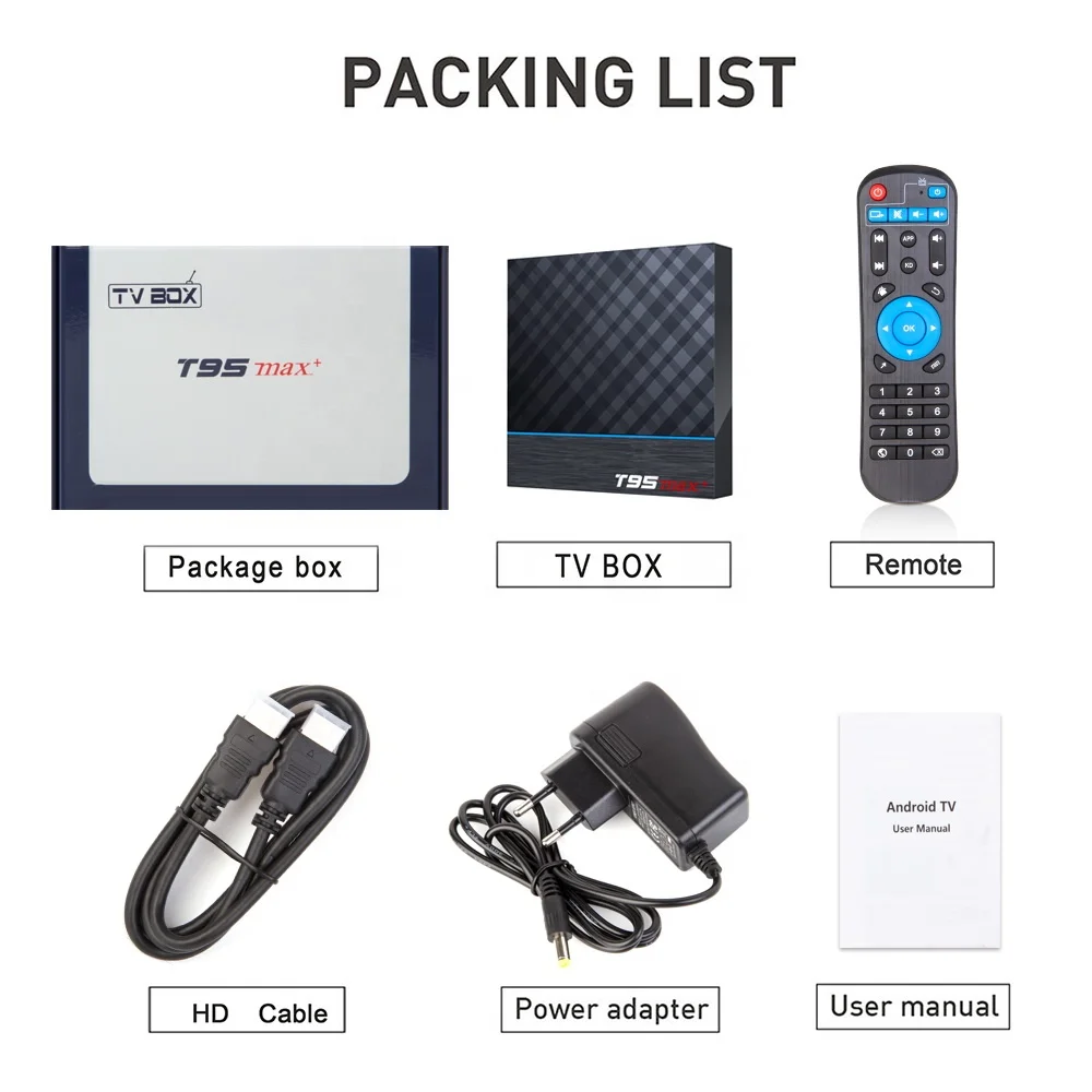 WISTAR TV BOX T95 MAX set top box 64GB Android 9.0 Dual WIFI+BT 8k HD network
