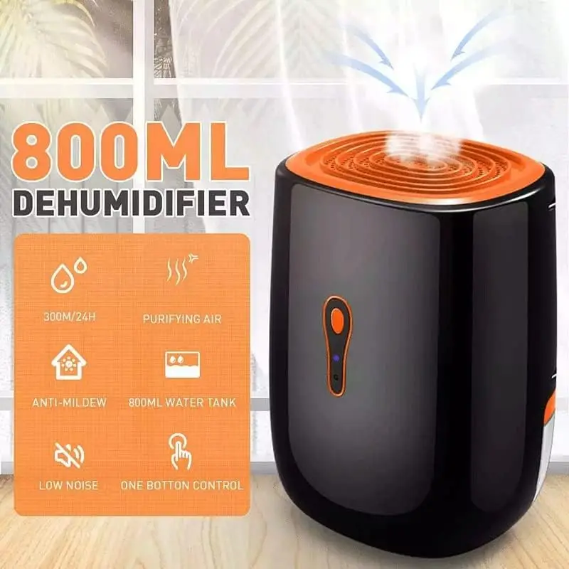 Portable Dehumidifier and Air Purifier 2 in 1 Mute Moisture Absorbers Air Dryer