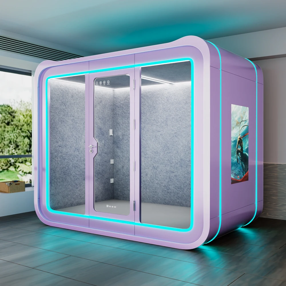 Privacy Acoustic Mobile Silence Soundproof Phone Pod 2 Persons Meeting Booths