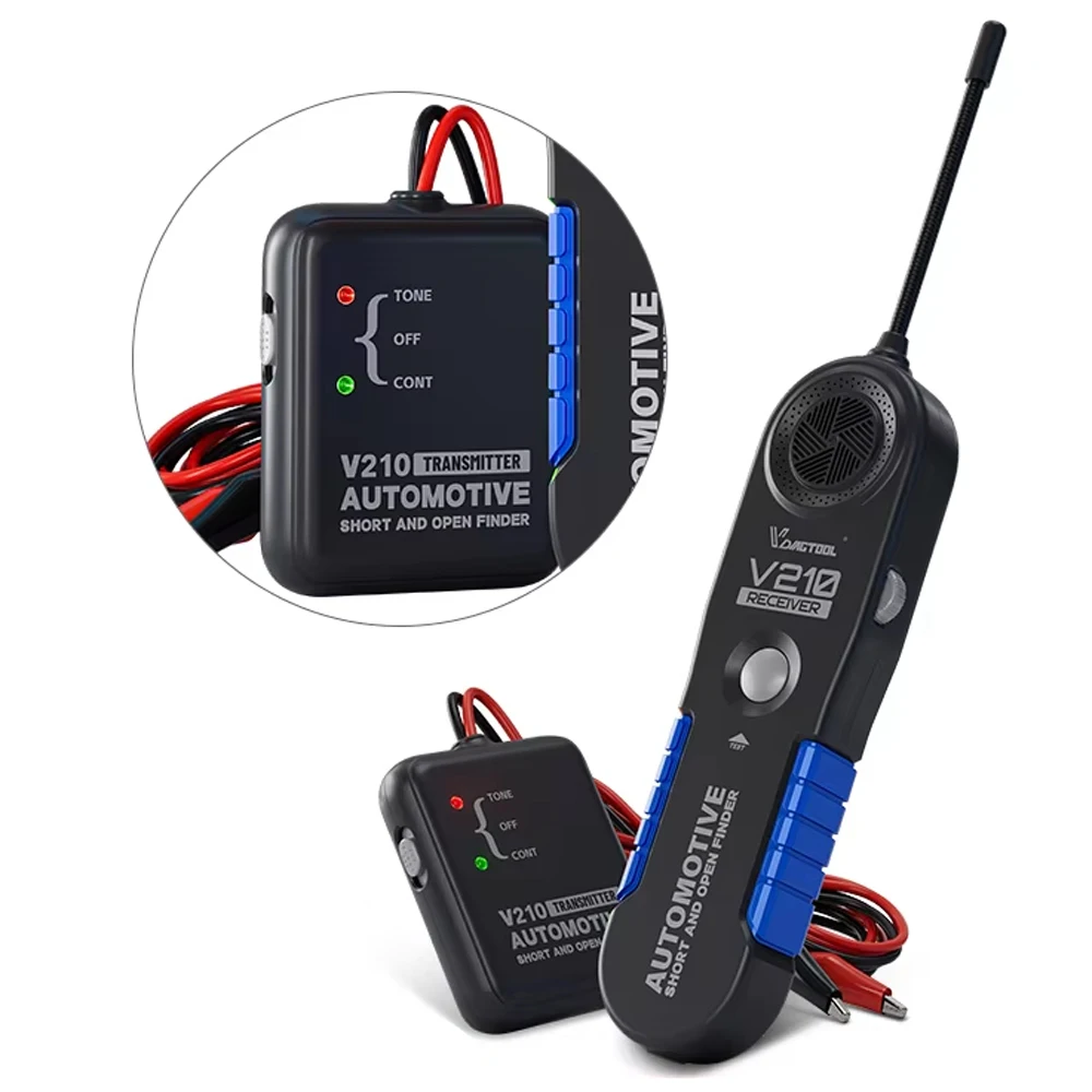 VDIAGTOOL V210 Automotive Electrical Open Short Finder Circuit Tester Wire Breaker Finder DC 6-42V Cars Diagnostic