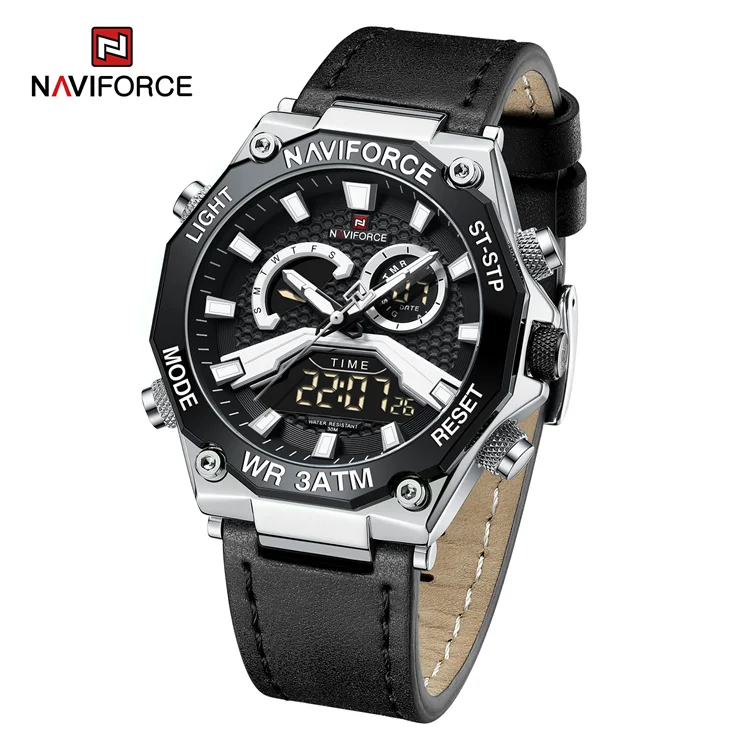 NAVIFORCE 9220 SBB relojes hombre mens watches Sport Quartz Digital watch with Japan movement wristwatch 2023