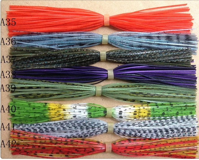 High quality wholesale jig banded silicone silicone fishing skirts