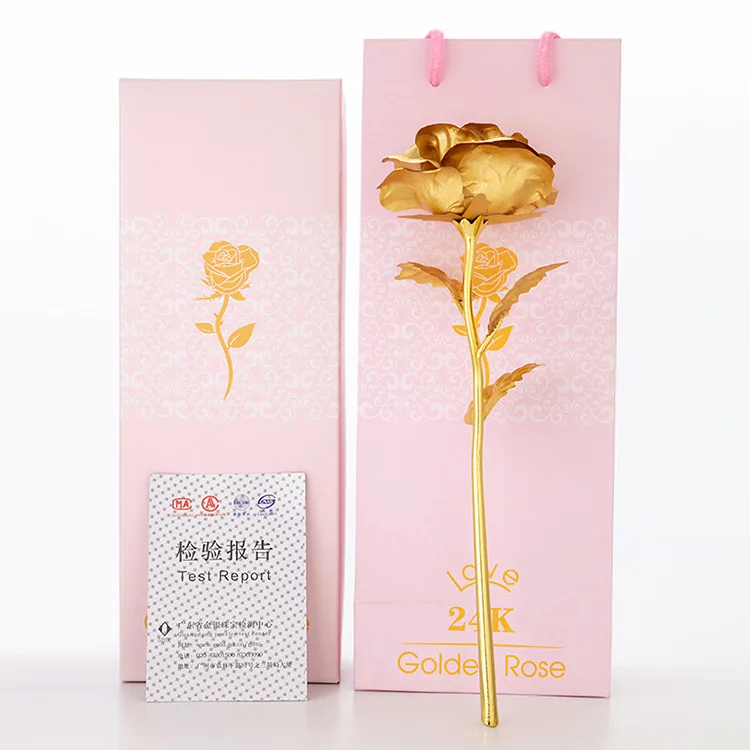 New Design Violet Blue Red Gold Rose 2021 Artificial Preserved Rose Flower Box Valentines Gift Set