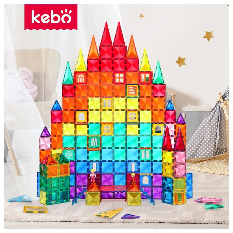 2022 Suppliers Customization Magnetic Tiles Toys Tile Arc Magnets Creative Building Block Toys