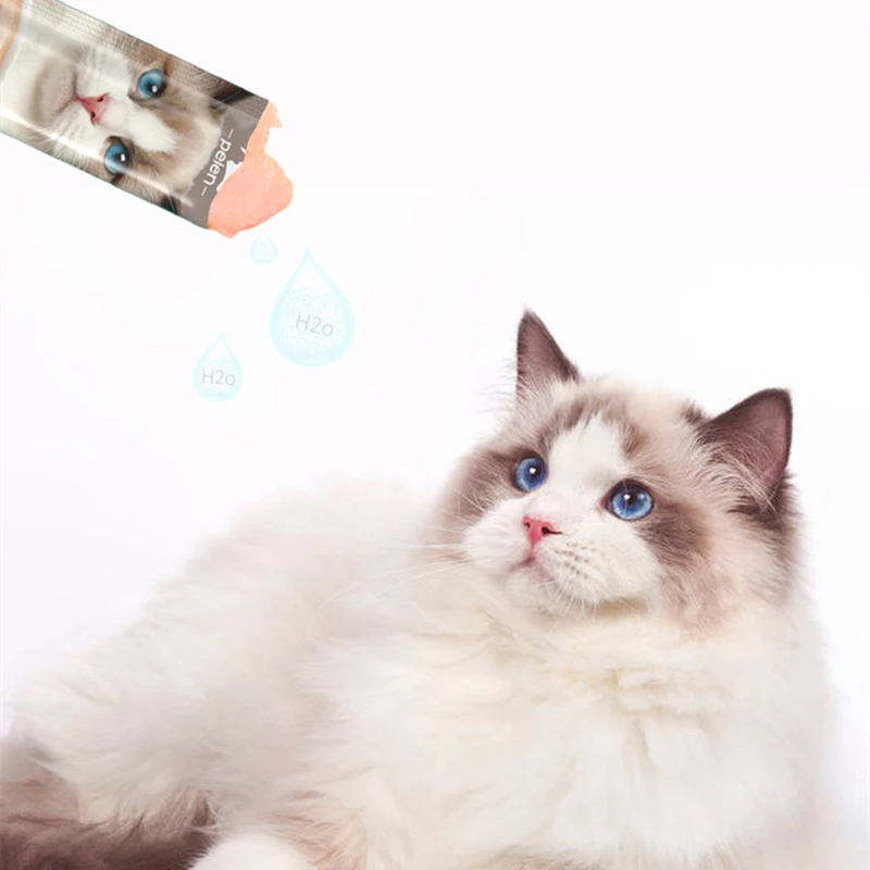 Factory sale 15g salmon tuna chicken nutritional liquid strips pet snacks treats wet cats food