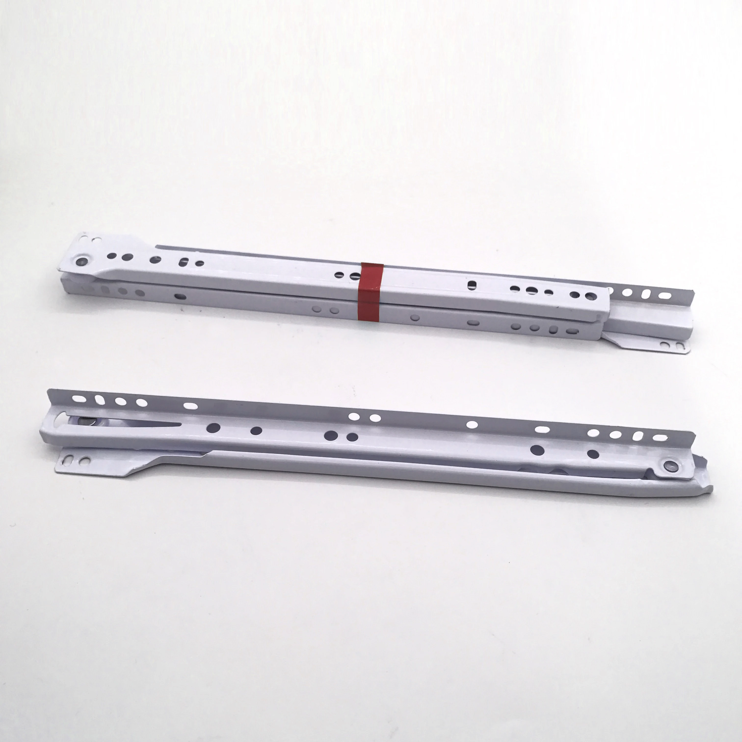 White Metal Telescopic Drawer Slides Fgv Powder Coated Drawer Slide