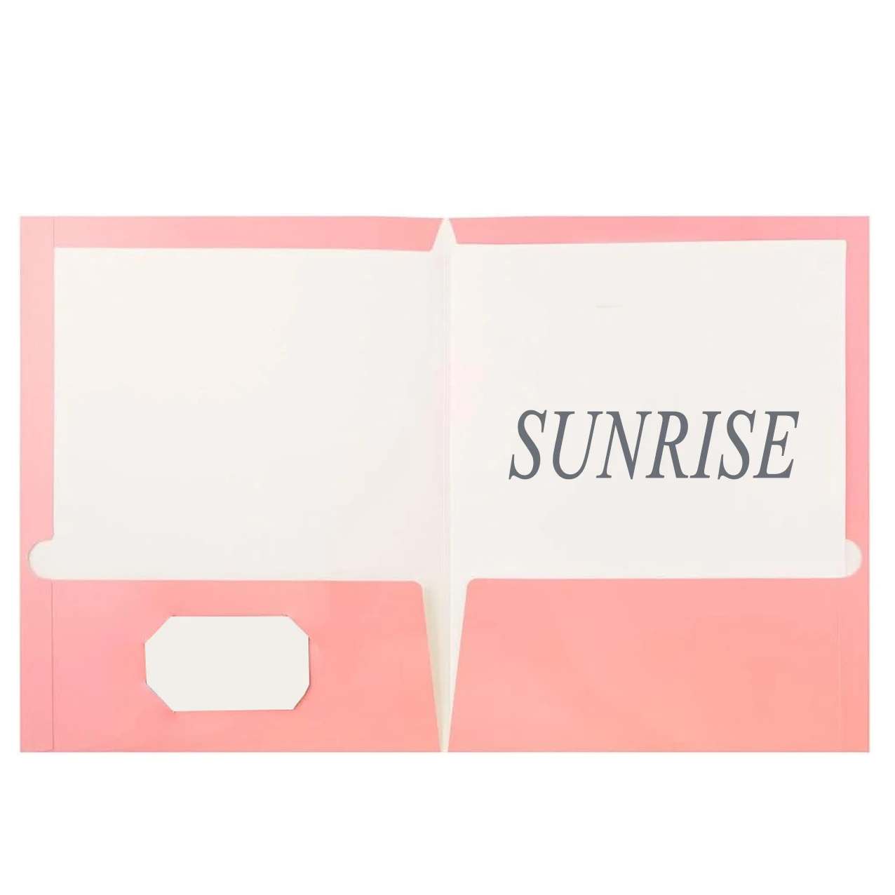 High Gloss Baby Pink Pastel Letter Size Laminated Two Pocket Glossy School Folders