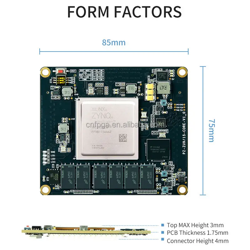 PuZhi PZ-ZU9EG-SOM Xilinx ZYNQ UltraScale + XCZU9EG промышленный системный модуль FPGA основная плата
