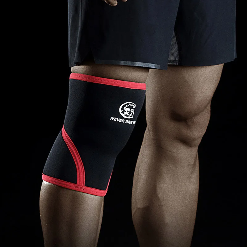 Upgrade SCR Powerlifting Knee Sleeve Support Compression Non-slip Silicone Knee Sleeves 7mm Neoprene