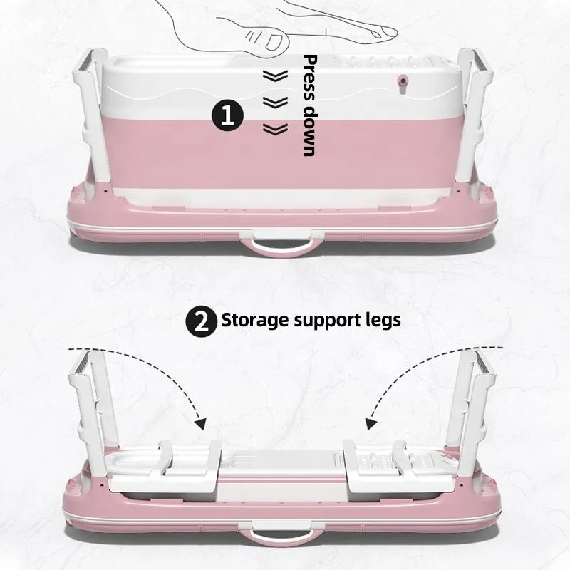 150cm Portable Folding Bathtub Adult Children Folding Tub Massage Adult Bath Barrel SPA Tub Foldable Temperature Bath Tub