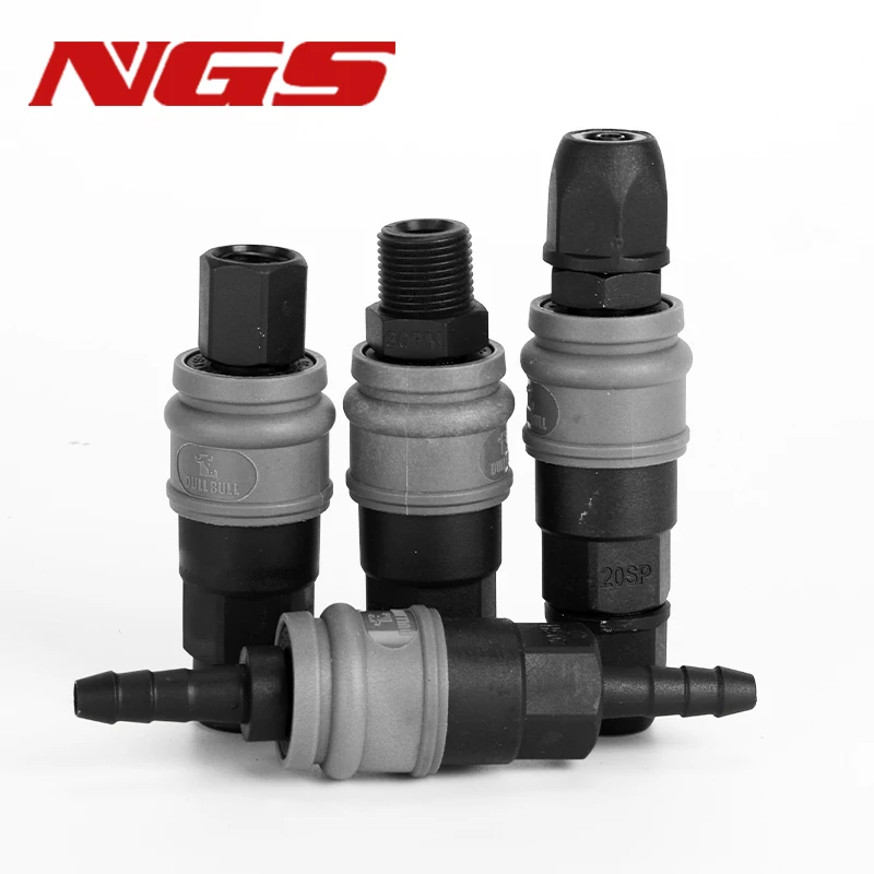 Pneumatic C-type Plastic Steel Self-locking Joint Air Compressor Pump Fitting Quick Coupling Accessories PU Tube Pipe Connector