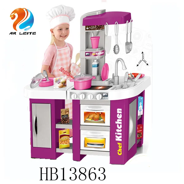 Baby pretend cooking  plastic big size kids fast food   toys sets house table pretend play  shopping trolley toys  for child