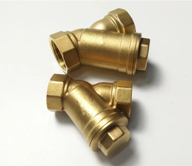 Y strainer drain Brass check valve filter pipe fitting air steam plumbing valve