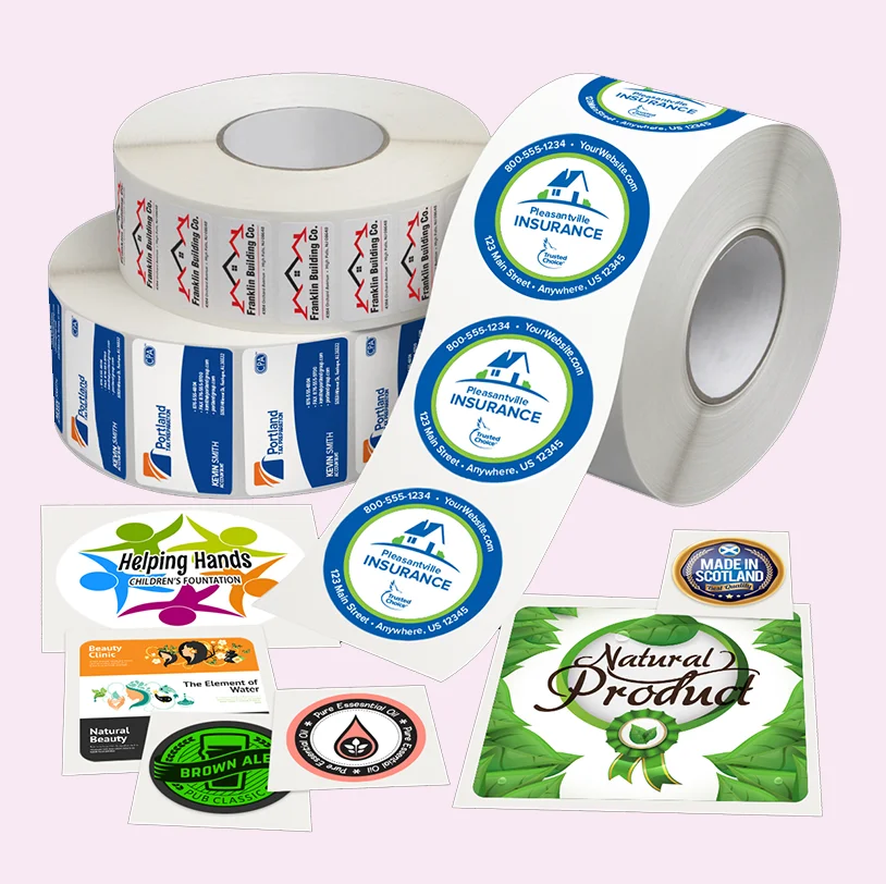 Пользовательская Водонепроницаемая пользовательская круглая наклейка для бутылок из синтетической бумаги, рулонная наклейка с логотипом