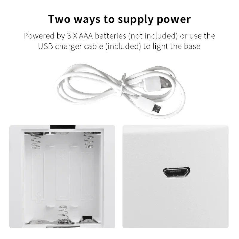 Remote Control RGB LED Lamp Bases for 3D Led Night Light Acrylic Black 3D LED Lamp Night Light Touch Base with USB Cable