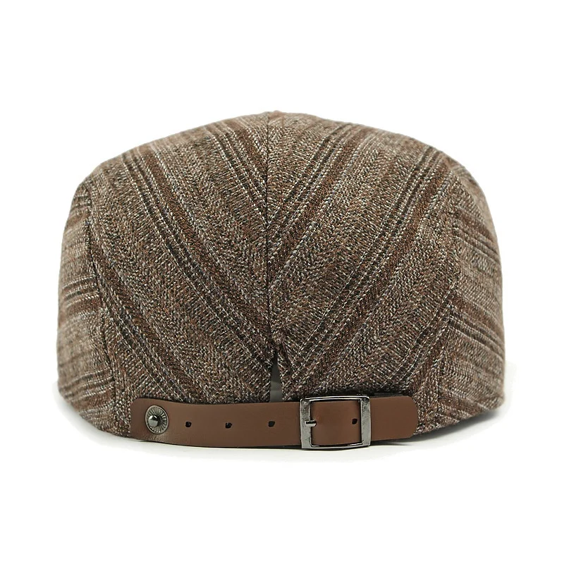 Winter Vintage Women Men beret hat warm fleece lining beret