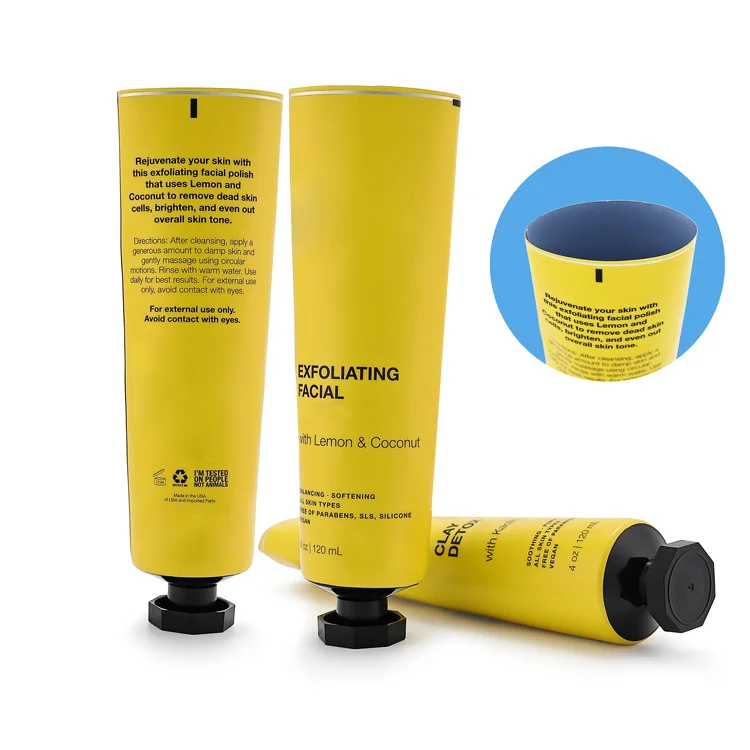 30 g 60 100 250 300 ml body scrub Squeeze big aluminium skincare Cosmetic Packaging Soft Plastic Tube with screw caps