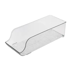 Transparent  Plastic Storage Freezer Organizer Refrigerator Stackable Storage Box Softdrink Household Storage Rack