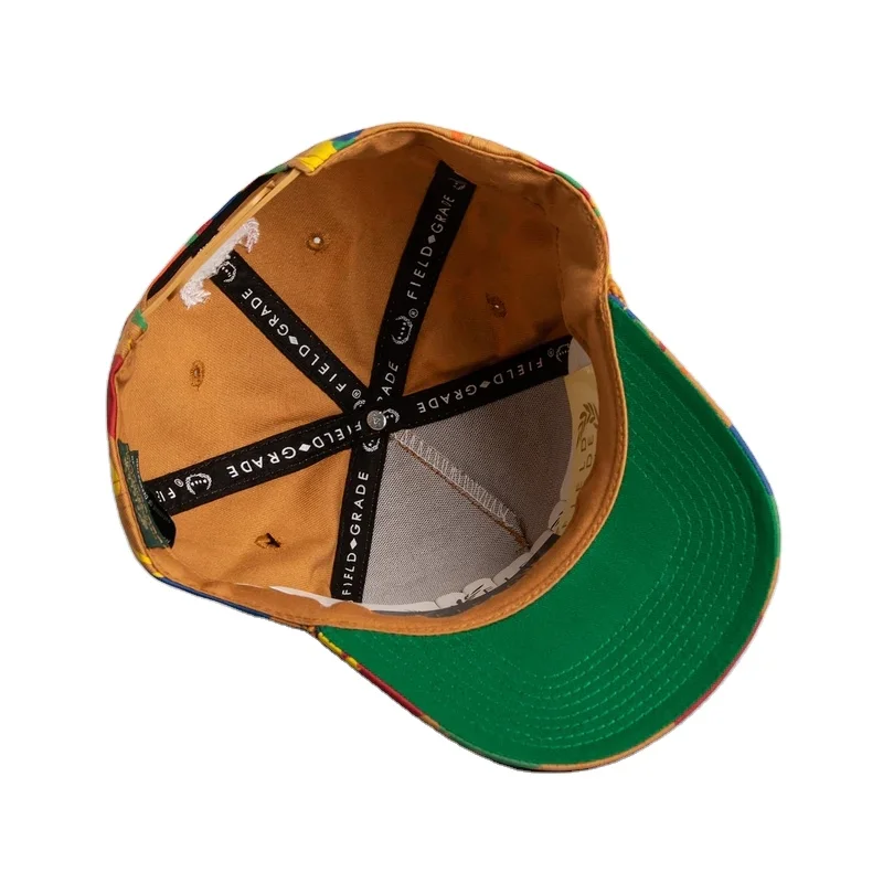 Custom Digital Printing Embroidered Outdoor Travel Hiking Women 6 Panel Hat Adjustable Style Mens Structure Baseball Cap