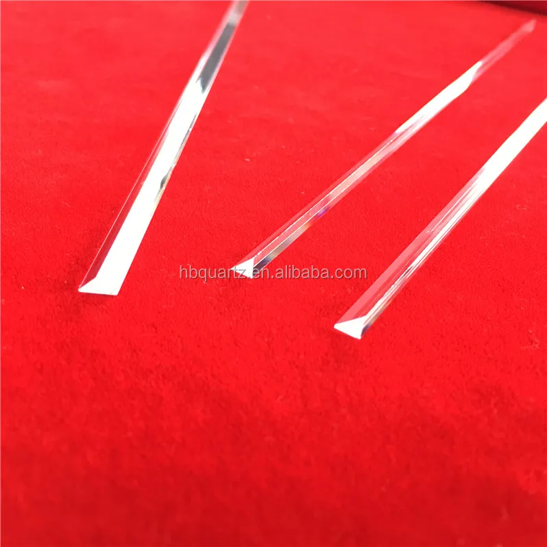 Customize Triangle clear guide light quartz glass rod