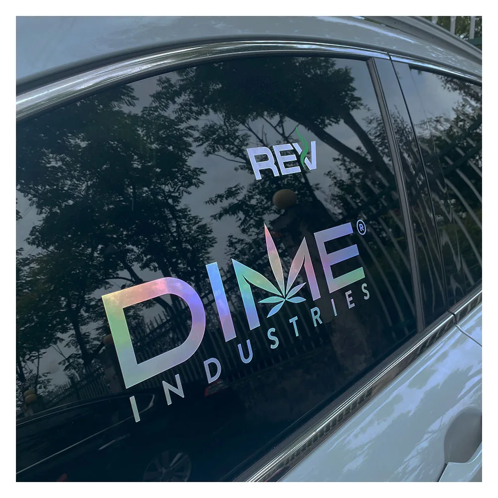 Custom Design Hologram Rainbow Effect Stickers UV Resist Vinyl Holographic Waterproof Die Cut Sticker Decal For Outdoor Use Car