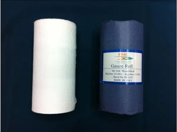 100% хлопчатобумажная отбеленная марлевая рулон 90 см x 100 м одноразовая хирургическая медицина