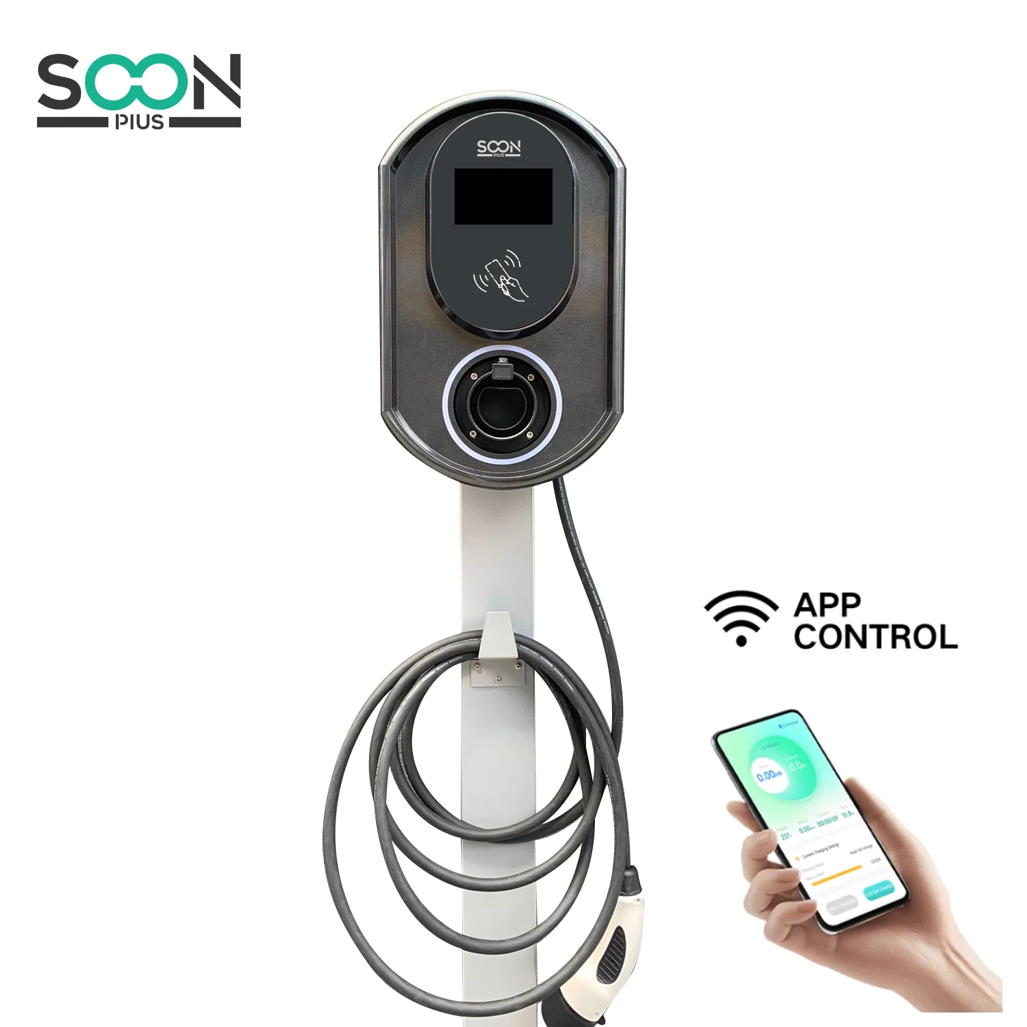 Wallbox двунаправленная 16Apm 3 фазы 11 кВт электрическая Автомобильная электростанция с зарядным штекером типа 2