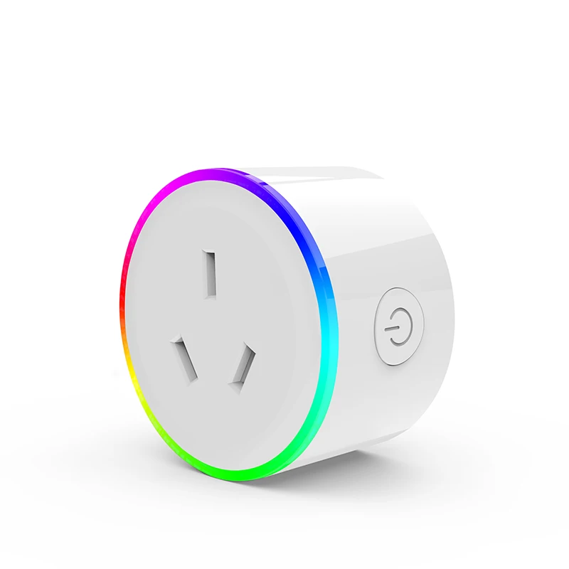 Wireless Smart Socket wifi mini smart Plug for Alexa and Google home Remote control AU standard XS-A18 RGB LED light tuya SAA