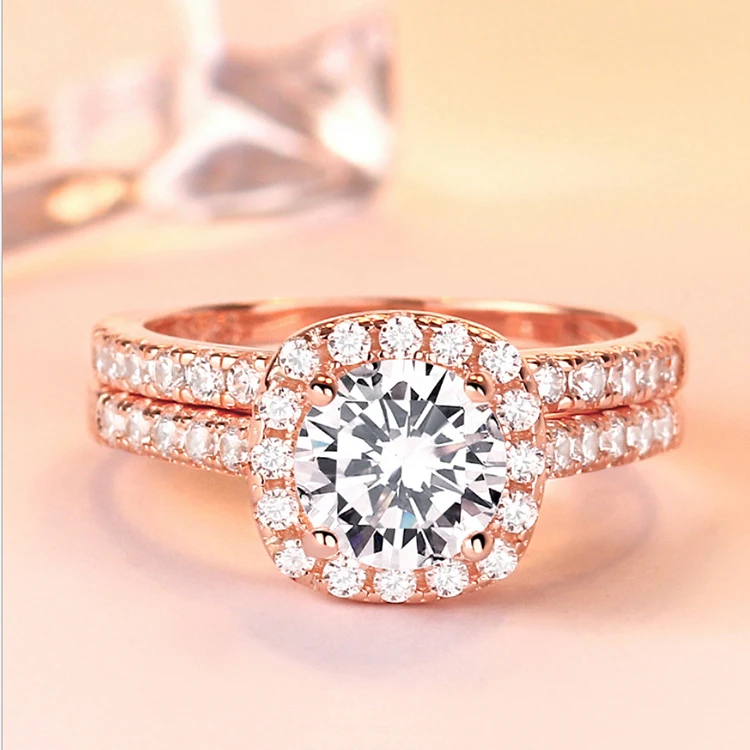 Elegant Silver Bijoux White Artificial Diamond Engagement Ring Dismountable