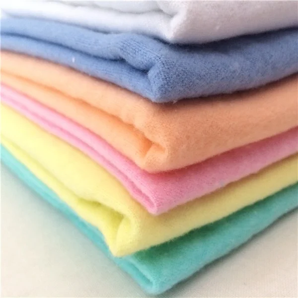 white solid dyed flannel 100% Cotton and TC Brushed Flannel Plain Fabric On Sale for Garment home  textile cleaning cloth