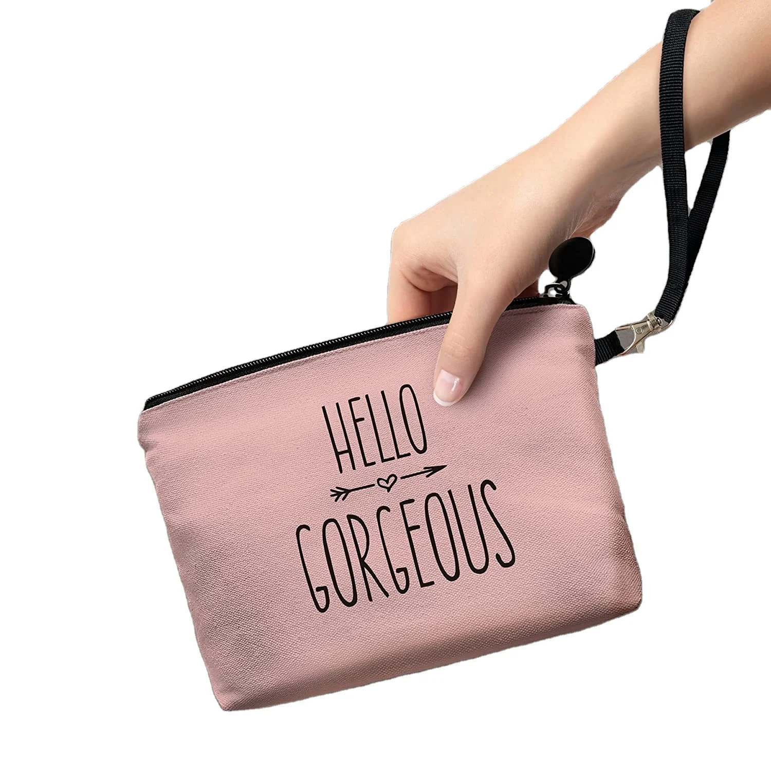 Multi-function Canvas Zipper Purse with Wristlet Travel Accessories Organizer Birthday Gifts Bags